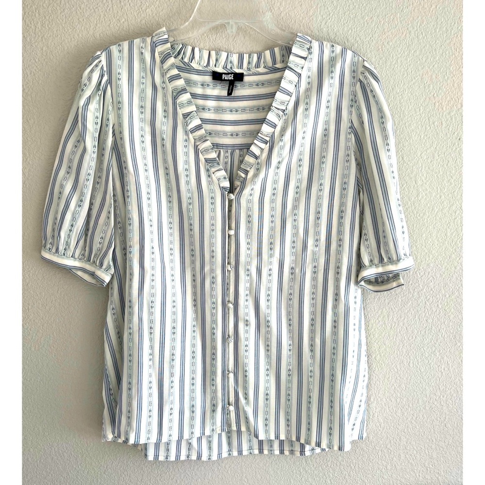 PAIGE | Lightweight Button Up Short Sleeve Blouse